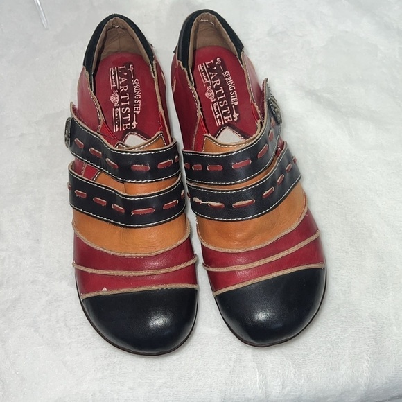 L’Artiste spring step sherbet slip on shoes/clogs. Leather. Size 37. EUC. - Picture 3 of 6